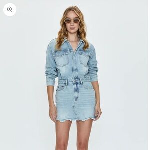 Nina Long Sleeve Mini Dress - Reservoir